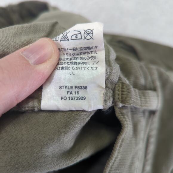 J.Crew Lookout High-rise Skinny Pants Corduroy Army Green Women 27 Stretch F5338 - Picture 9 of 9